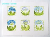 Quand la chaleur nous retient à l'ombre... les agapanthes fleurissent sur le papier