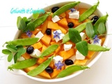 Salade Fraîcheur de Melon, Feta et Pois Gourmands