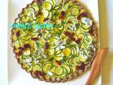 Tarte fine aux Courgettes et Roquefort, Pâte à la Farine de Châtaignes, sans Gluten