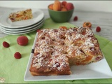 Gâteau moelleux abricots framboises et amandes