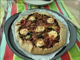 Tarte rustique aux légumes grillés pesto et chèvre (recette ig Bas)