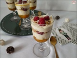 Tiramisu aux framboises et fruits de la passion