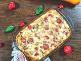 Clafoutis de courgettes tomates cerises et féta