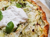 Tarte rustique courgettes pesto burrata