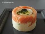 Aspic au saumon fumé & mousse de crabe