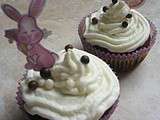 Cupcake de Pâques: chocolat, chantilly poire