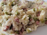 Risotto aux champignons, petits pois et jambon, au Cookeo