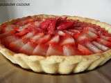 Tarte aux fraises, sur crème pâtissière