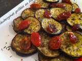 Aubergines grillées au four et ses pétales