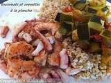 Encornets et crevettes à la plancha