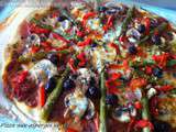 Pizza aux asperges vertes