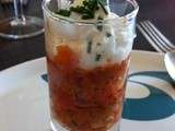 Verrine de  Caponata  et chèvre