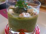 Verrine de courgette au pesto et feta