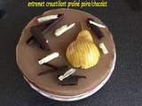 Entremet croustillant praliné choco/poires