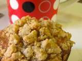 Muffin banane, chocolat qui croule sous une montagne de crumble