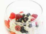 Chia pudding au lait d'amande et fruits rouges