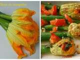 Fleurs de courgettes farcies