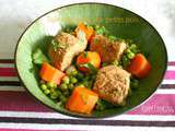 Tajine de veau aux petits pois et à l’ail