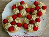 Tartelettes aux framboises chantilly pistache