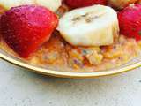 Porridge patate douce-chia et noix de coco