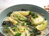 Bouillon de pak choi aux vermicelles #vegan