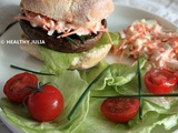 Burgers de portobellos au coleslaw #vegan