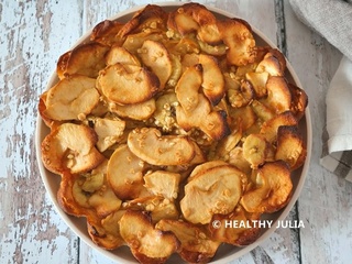 Gâteau léger aux pommes, bananes et flocons d'avoine