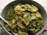 Grosse courgette du jardin poêlée aux herbes #vegan