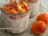 Overnight oats coco, pêche et abricot #vegan