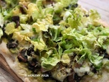 Pinsa aux champignons et pesto d'avocat #vegan