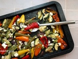 Plaque de légumes d'été rôtis à la feta