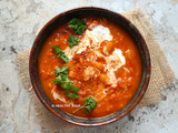 Soupe de tomates, haricots blancs et potimarron à l'ail #vegan