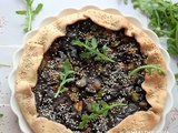 Tarte rustique aux aubergines et pesto rosso #vegan