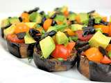 Toasts d'aubergines aux légumes #vegan