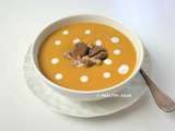 Velouté de butternut aux châtaignes et crème de coco #vegan