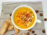 Velouté de butternut aux noisettes et crème d'amande #vegan