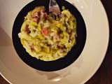 Risotto aux poireaux et noix de jambon