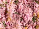 Délicieux tzatziki rose ultra stylé à la betterave (trop beau)