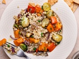 Salade de couscous géant aux légumes grillés d’automne