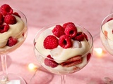 Tiramisu framboises et litchis aux biscuits roses de Reims