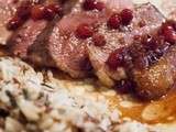 Magret de canard aux groseilles balsamiques