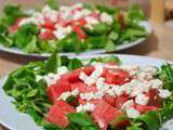 Salade fraicheur d’été indien : pastèque, feta et mâche