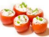 Tomates cerises surprises, fromage frais & ciboulette