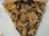 Tarte aux blettes, cantal, poires et noix