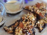 Barres flocons d'avoine, amande, sésame et chocolat