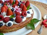 Biscuit aux fruits rouges et chantilly citron vert #anniversaire