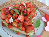 Biscuit sablé breton, mousse à la pistache et fraises #fête des mères