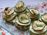 Bouchées aux courgettes, féta et basilic