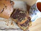 Cake marbré au chocolat et au thé Matcha