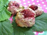 Cookies moelleux aux framboises fraiches